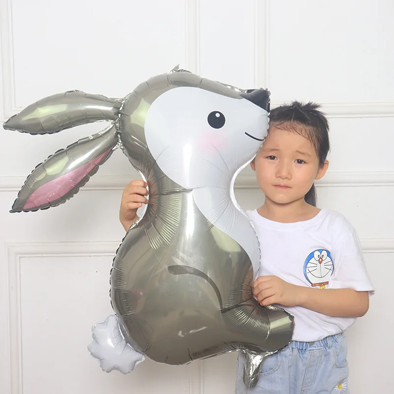 Ballon Aluminium Hélium Lapin Fleuri pour l'anniversaire de votre enfant -  Annikids