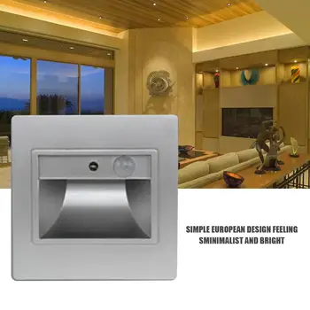 

AC85-260V 1.5W Wall Light 120degree PIR Motion Sensor LED 5730 SMD Stair Step Light Indoor Embedded Wall Light