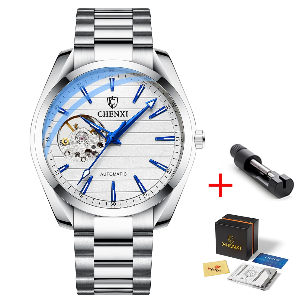 Men's Automatic Mechanical Top Brand Stainless Steel Waterproof Swiss Movement High Quality Watches Relogio Masculino 