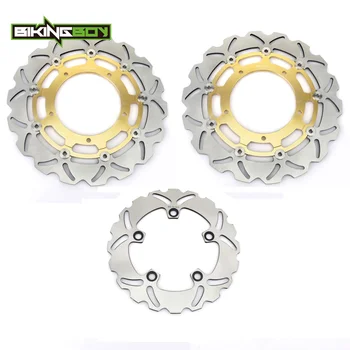 

BIKINGBOY For YAMAHA YZF R1 2004 2005 2006 YZF R6 2017 2018 Round / Wavy Full Sets Front Rear Brake Discs Disks Rotors