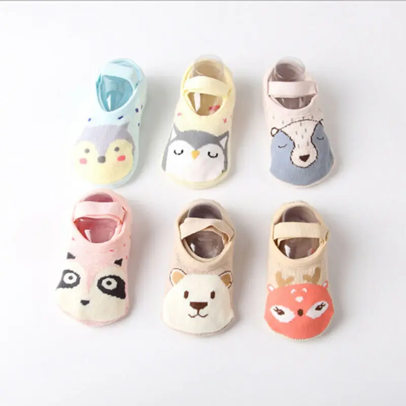 

Baby Boys Girls Socks Anti Slip Ankle Socks Cotton Shoes Cartoon Animal Printed Slipper Floor Socks