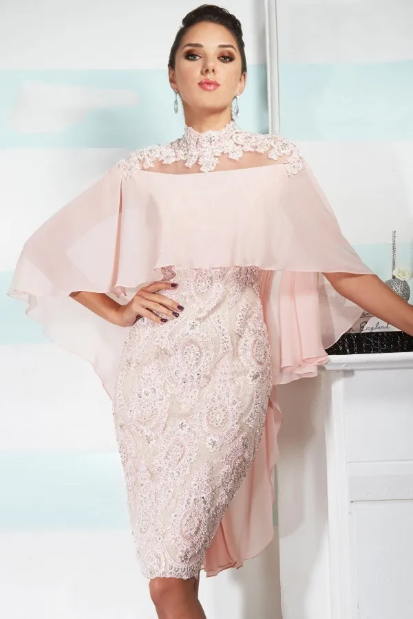 pink mother of the bride dresses with sleeves