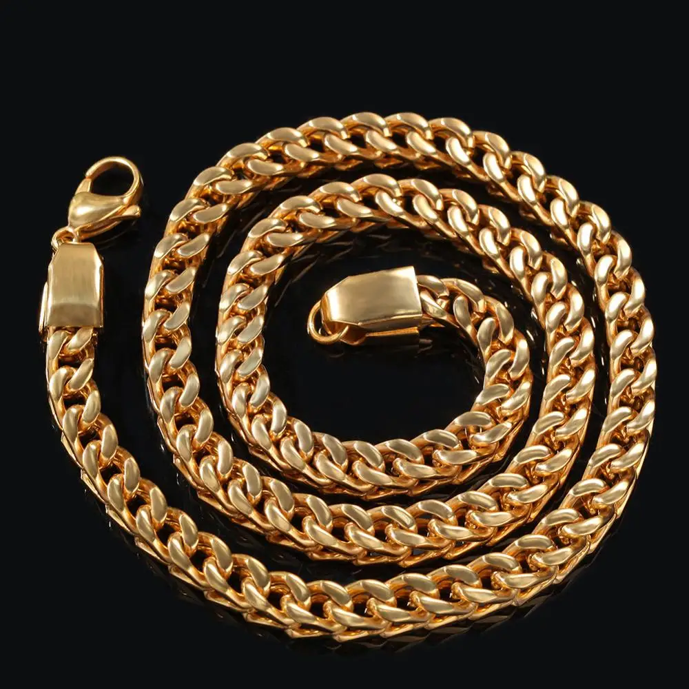 

Men Hip hop chain Necklace stainless steel never fade high quality male Hiphop chains necklaces charm jewelry gifts