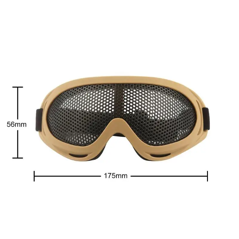 Hunting Goggles Steel Wire Mesh Outdoor Game Eyes Protective Safety Glasses