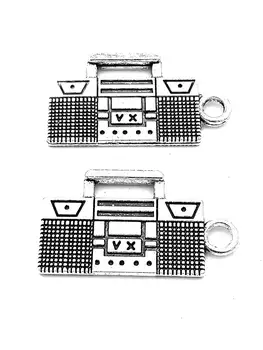 

30pcs Radio charms pendant 13x23mm antique silver ornament accessories jewelry making DIY base material