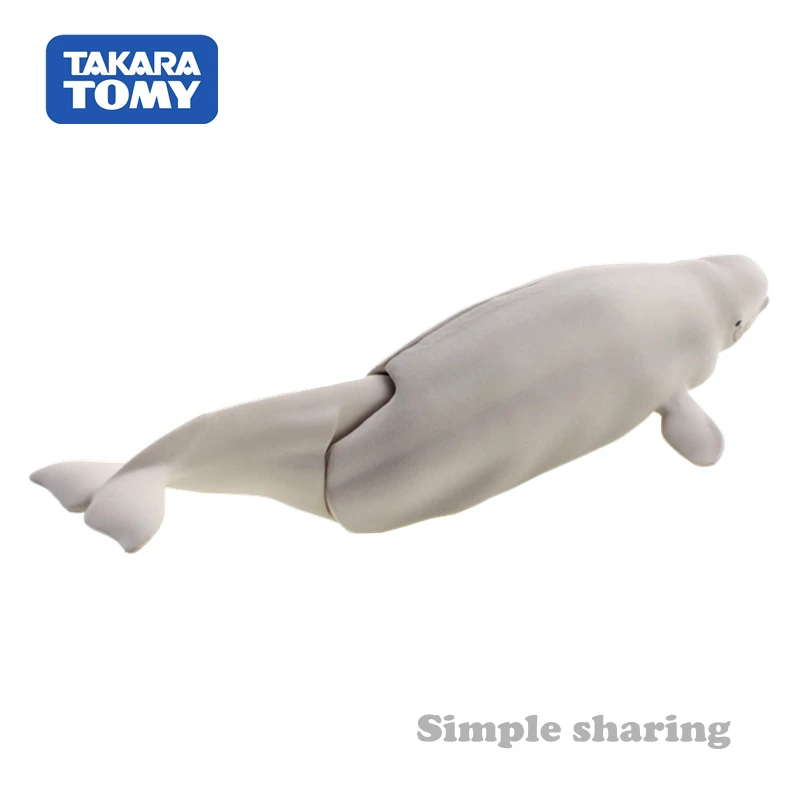 Takara Tomy ANIA Animal Advanture AS 16 Beluga Кит из смолы Детская образовательная мини фигурка