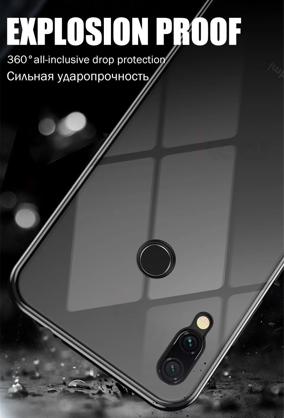 Роскошный металлический магнитный адсорбционный чехол для телефона Xiaomi Redmi Note 7 Чехол Note 5 6 K20 Pro задняя крышка из закаленного стекла Магнитная крышка