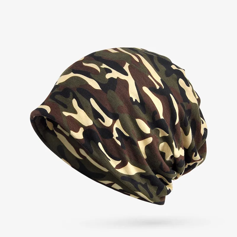 Мужская Wo эластичная хлопковая камуфляжная шапка шарф двойного назначения для