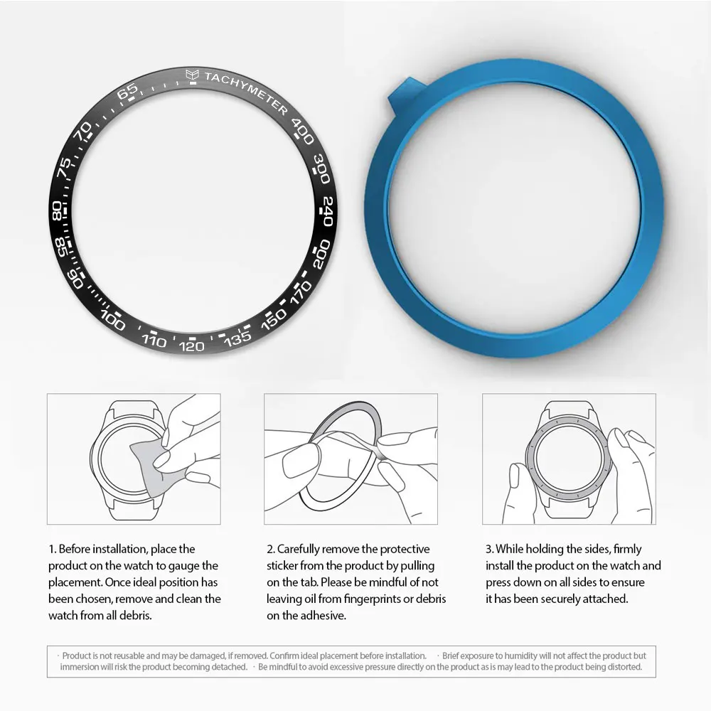 Для samsung gear S2 SM-R720 ободок кольцо Стайлинг чехол клеющаяся крышка защита от царапин Шестерня S2 Ringke ободок# B