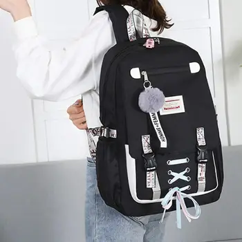 

Leisure Backpack School Bag Hiking Teenagers Nylon Waterproof Laptop Backpacks with Lock Travel Backpack Both Shoulders