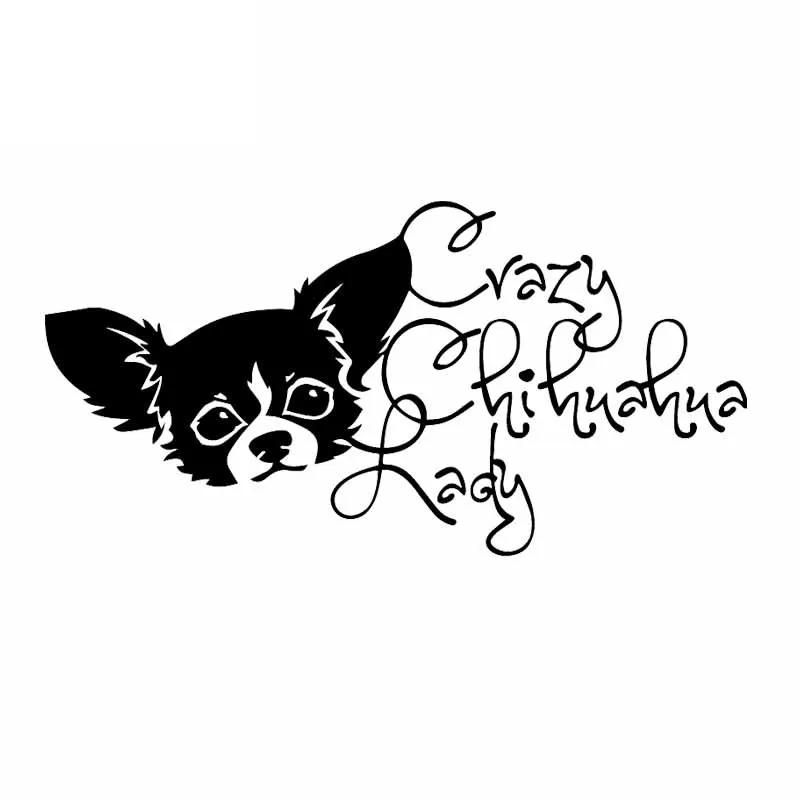 Индивидуальная Автомобильная наклейка Crazy Chihuahua мисс ПВХ Наклейка на окно бампер