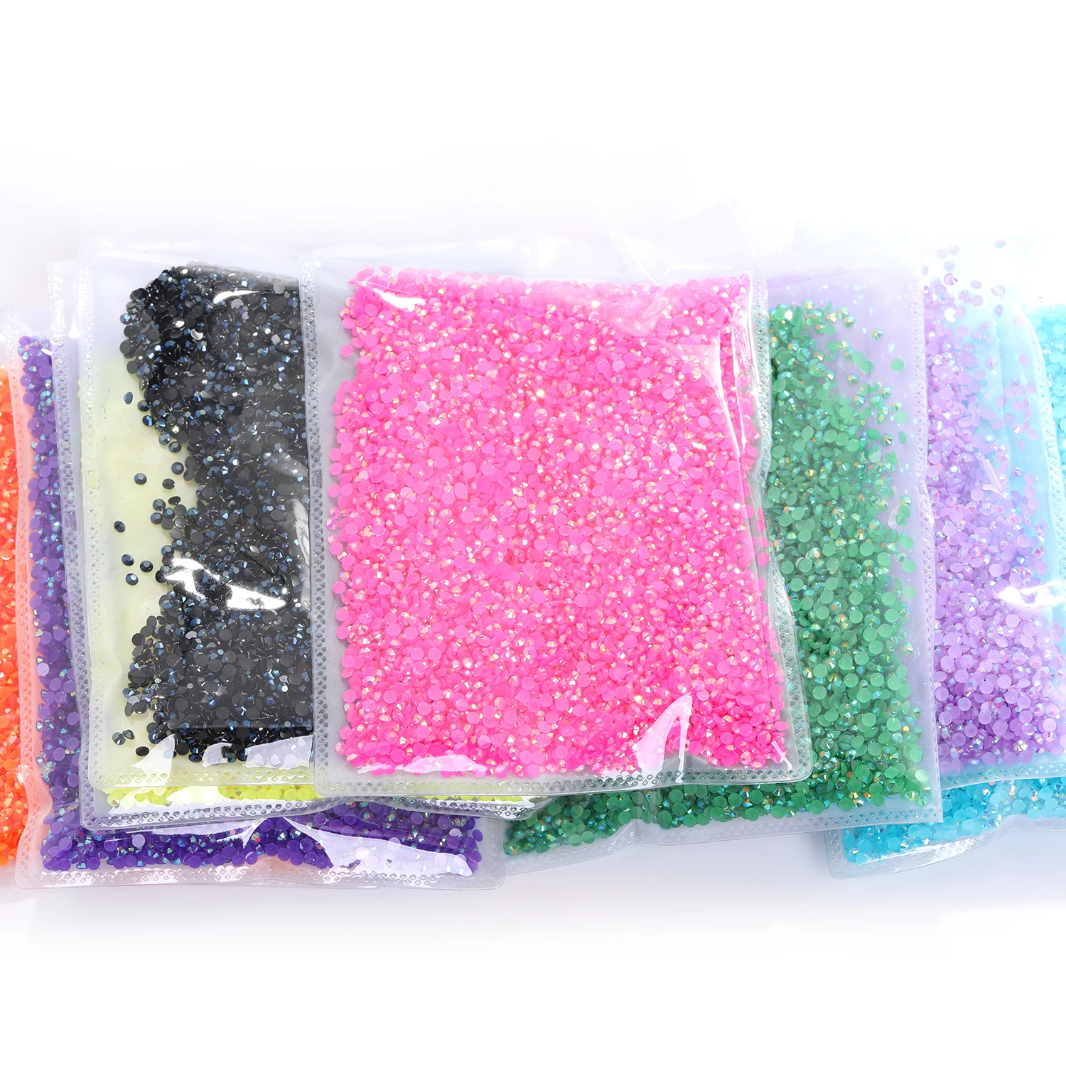 Resin Rhinestone Bulk Jelly AB Nail Art Flatback Gem Clothes Dress Jewelry Shoe Decoration Ab Trimmings Crystals Crafts resin rhinestones