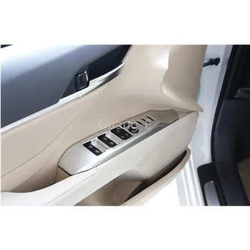 

For Toyota New Camry XV70 2017 2018 2019 2020 Car Version Door Window Glass Panel Armrest Lift Switch Button Trim Frame 4pcs