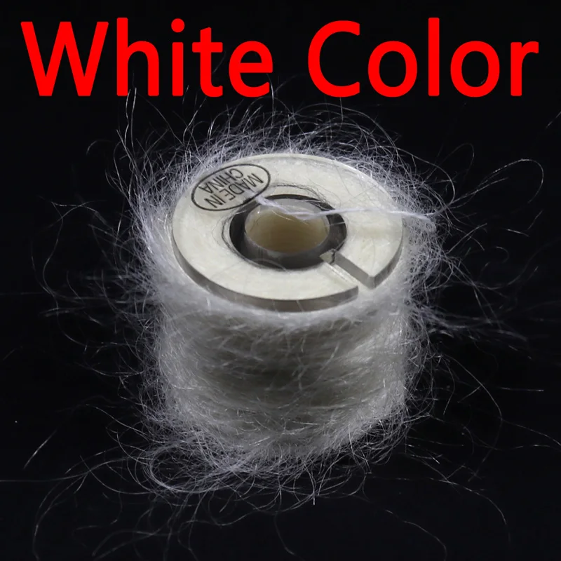 White Color Bimoo 1 Катушка Nymph Scud муха Связывание Dubbing Line Dub для рыбалки муха Материал корпуса розовый серый оливковый оранжевый и т. Д - Цвет: White Color