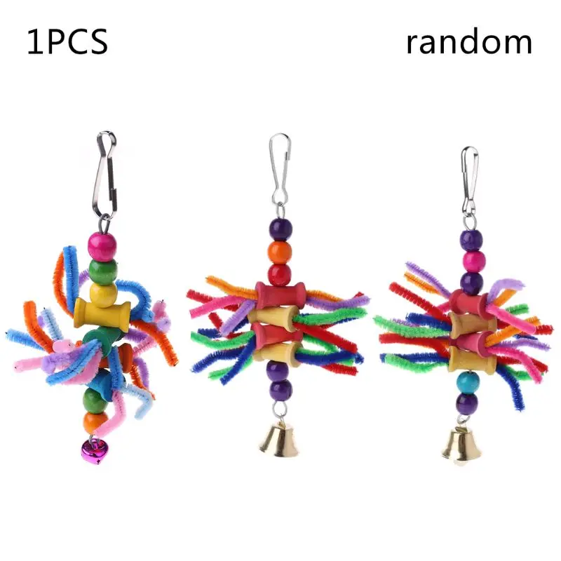 Precio Especial 1 ud. Juguetes masticables para loro Multicolor pájaro loro mordedor juguetes columpio jaula Accesorios RLwqe9BqeOa