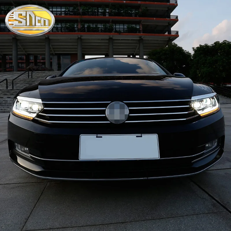 SNCN автомобильный Стайлинг светодиодный фонарь в сборе для Volkswagen Passat B8 последовательный сигнал поворота светодиодный DRL Головной фонарь