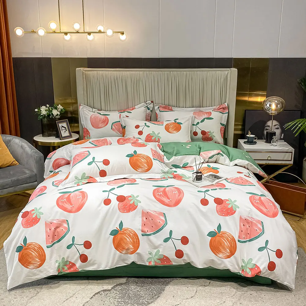 PROD 1005002591985776 Svetanya Cotton Bedlinens Print Single Queen King
Size Bedding Set Duvet Cover Sheet Pillowcases