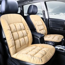 2pcs Car Seat Cover Front Plush Cloth Cushion Non Slide Winter Auto Protector Mat Pad Keep Warm Universal Fit Truck Suv Van