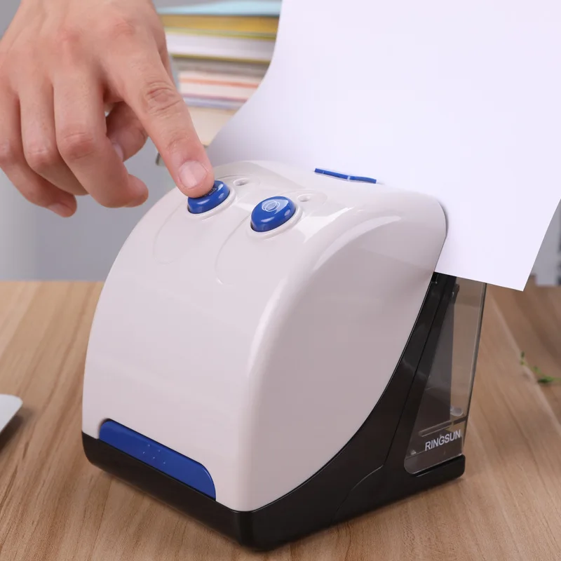 

Ringsun Electric Punched Maker Office Stationery Supplies Document Paper Automatic Punched Bookbinding Machine Manufacturers Sup