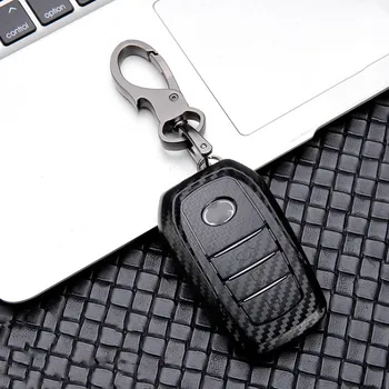 Nuova copertura completa della cassa chiave dell'automobile della fibra del carbonio di alta qualità per Toyota Crown Highlander nuovo RAV4 Camry Carola leller Prado 2020