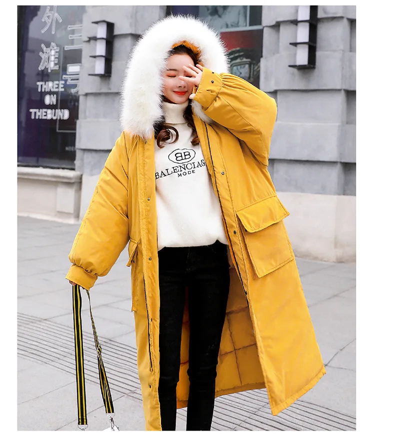 X-Long Модные женские зимние куртки Новинка плюс размер хлопок ватник теплый уплотненный дамское пальто парка с капюшоном женские куртки