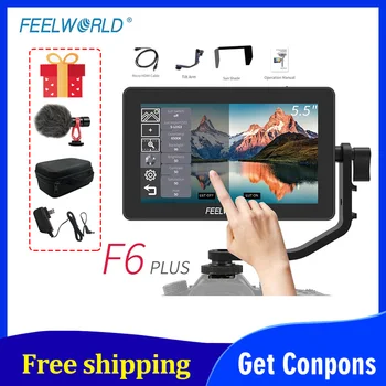 

Feelworld F6 PLUS Monitor Aluminum Alloy 5.5 Inch Touch Screen Director Monitor DSLR Camera 4K Micro Single Display