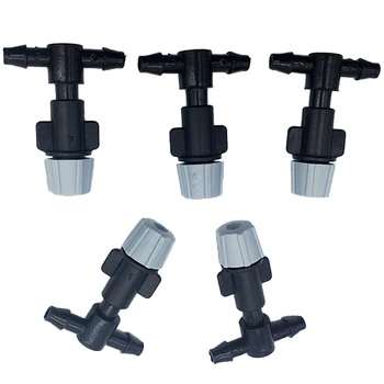 

Gray Garden Fog Nozzle Pressure Sprayer Drip Irrigation with 4/7Mm Tees Connector Watering Sprinklers Mist 200 Pcs-Dropship