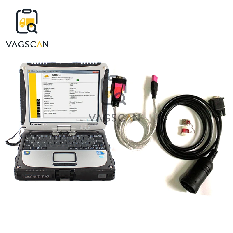 

Truck diagnostic tool for Sculi LIEBHERR DIAGNOSTIC KIT LD+Toughbook CF19 Laptop
