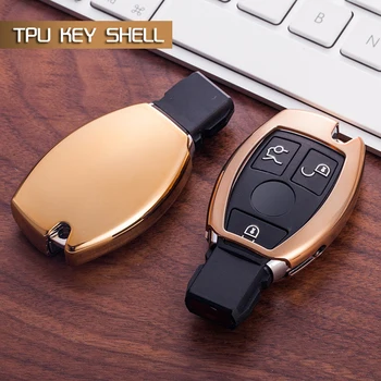 

For Mercedes benz CLS CLA GLK GLA SLK AMG A B C R G E S class keyfob 2/3 Buttons Car key shell case wallet Remote Smart key Pad