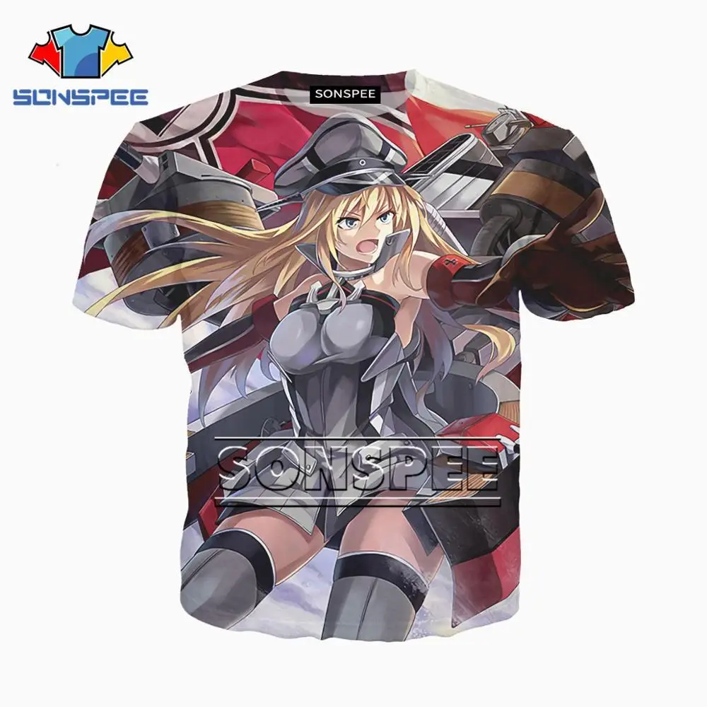 Футболка Мужская/Женская SONSPEE Kantai Collection hurajuku с 3D принтом унисекс лидер продаж