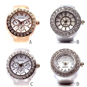 

Stylish Jewelry new Fashion Dial Quartz Analog Watches Creative Steel Cool Elastic Quartz Creative Alloy Women Mens Ring Watch