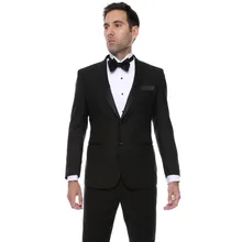 Мужские супер облегающие смокинги для жениха, новинка, мужские костюмы для жениха на свадьбу, выпускной, на заказ(пиджак+ брюки+ галстук+ жилет