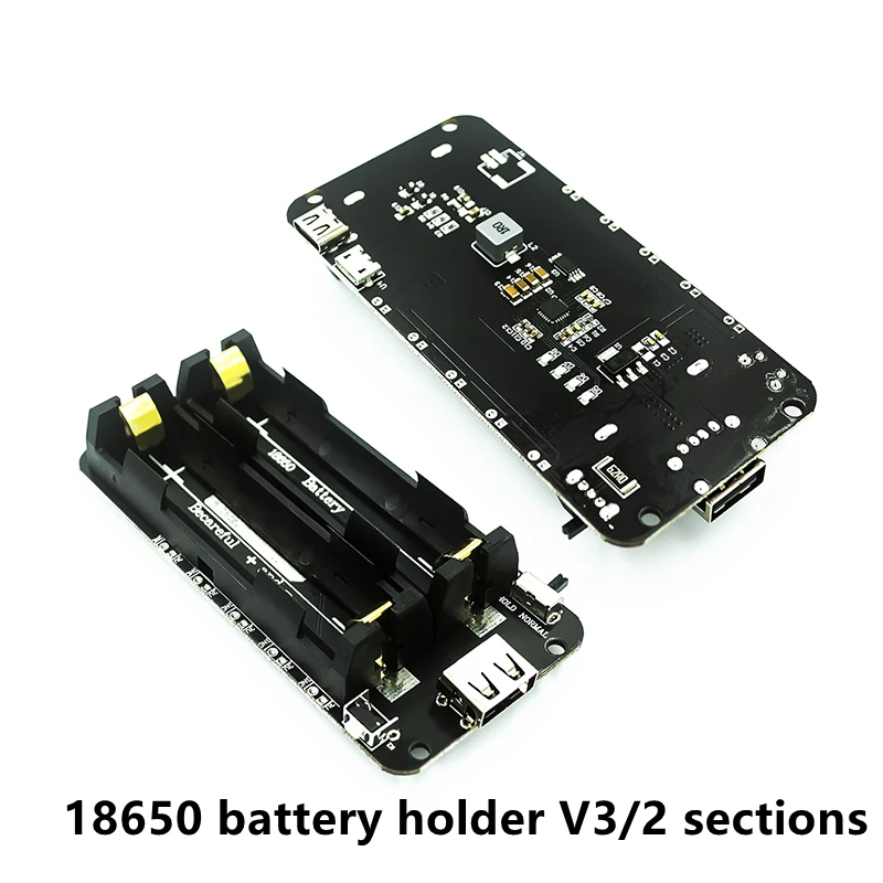 Плата аккумулятора 18650 V3 совместимая с Raspberry Pi 3 защитой от перезарядки 5 В 2 секции
