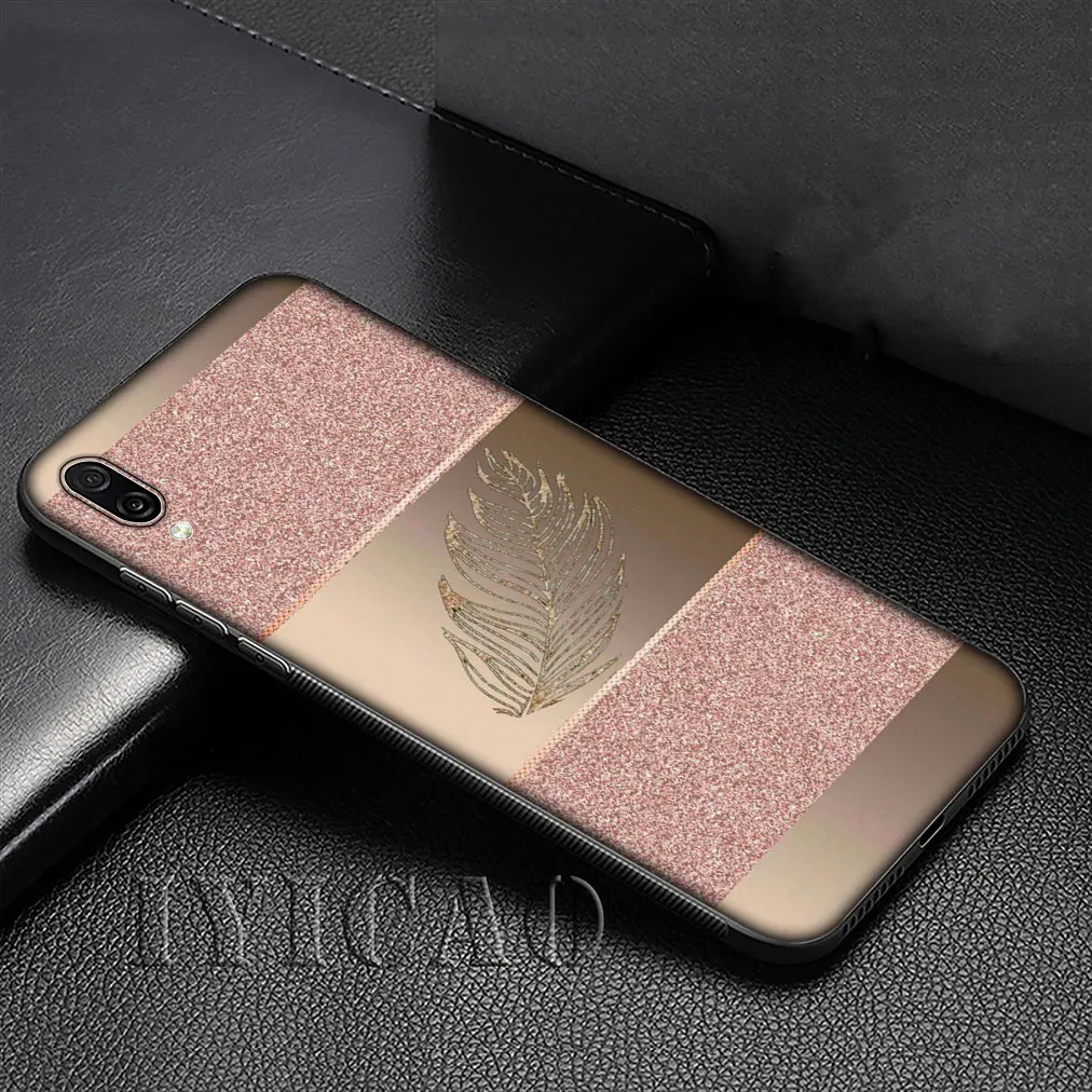 Мраморный Золотой Розовый Блестящий Мягкий силиконовый чехол для Huawei P30 P20 Pro P10 P9
