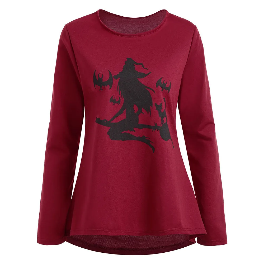 

JAYCOSIN Women Halloween Printing Round Neck Printed Pumpkin Stylish fashion Shirt womens blouses and tops summer 2019 aug 16