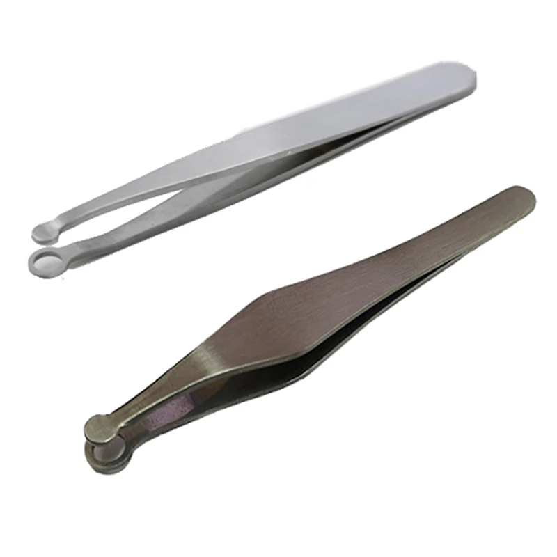 Universal Nose Hair Trimming Tweezers Round Tip Stainless Steel Removal