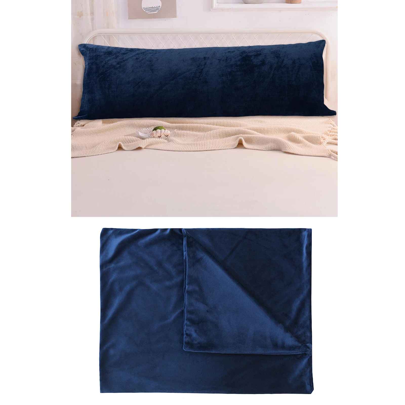 Ultra Soft Velvet Body Pillow Cover, Body Pillowcase with Long Side Hidden Zipper Closure, Super Soft for Adults Pregnant Women