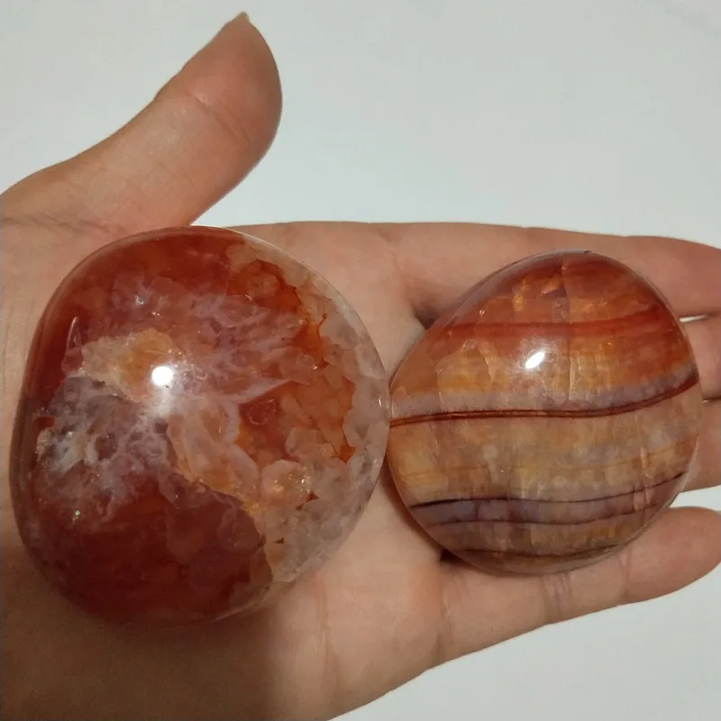 Натуральный камень красный агат пальмовые камни игры маленькие камни и кристаллы заживляющие кристаллы - Цвет: E1       203g