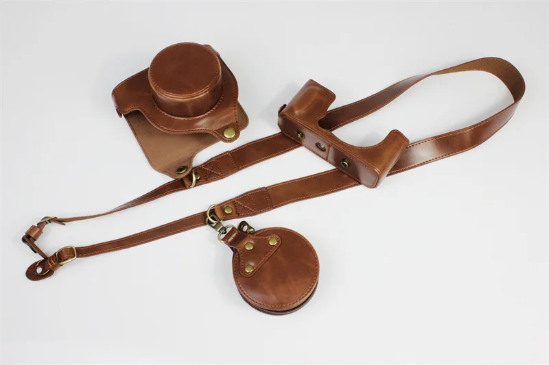 Custodia Protettiva In Pelle Pu Per Fujifilm Fuji X-E4 Xe4 Borsa Per Fotocamera Tracolla Apertura Batteria Con Vite