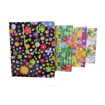 

Gift bags Bagland, "Flowers 10", Paper-160g/m2, pack of Saving-12 To. Assorted, 33cm x 45cm x 10cm