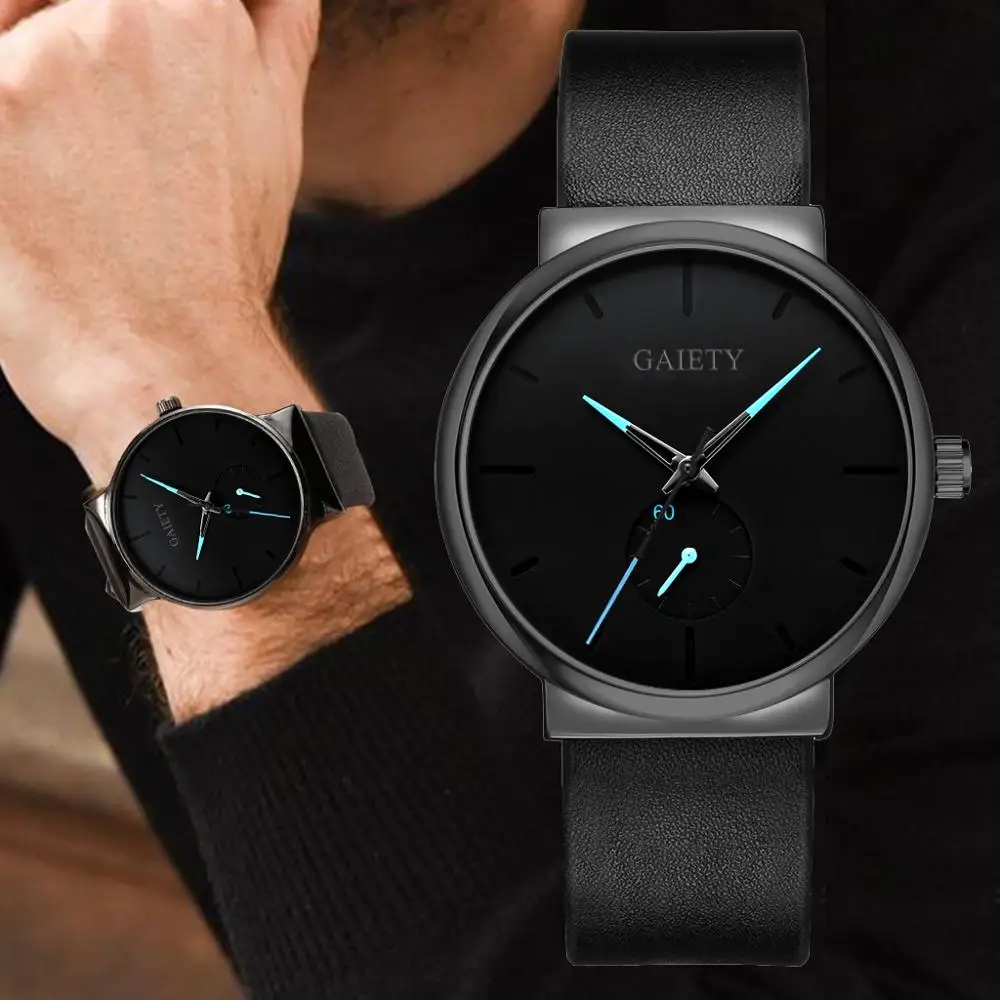 Мужские часы повседневные спортивные минималистичные montre homme кварцевые наручные