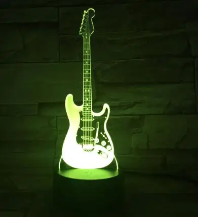 Model 7 XXXTentacion MJ Billie Eilish Johnny Hallyday 3D лампа Иллюзия светодиодный USB сенсорный RGB 7 цветов Фредди Меркьюри певец подарки другу - Испускаемый цвет: Model 7