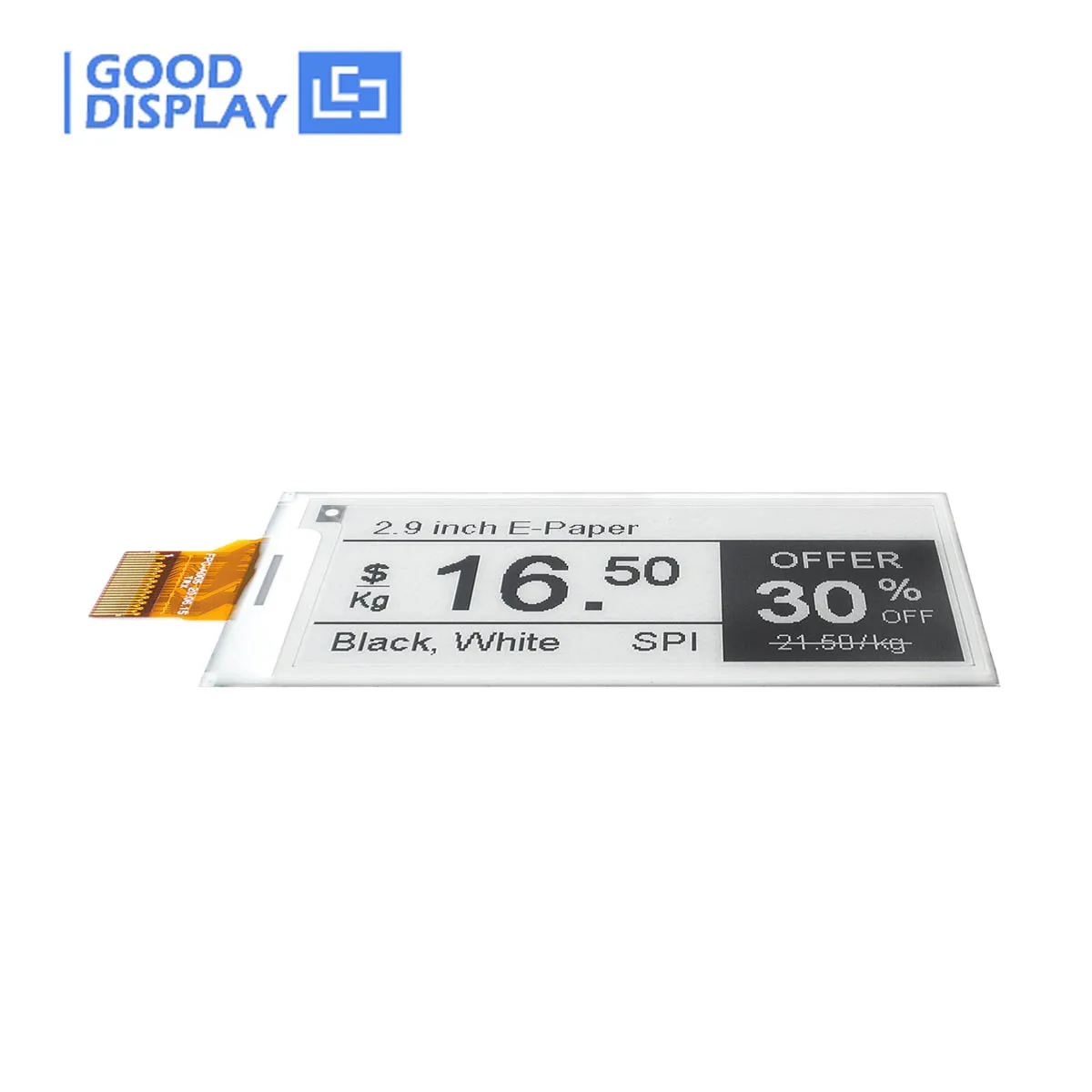Polegada Epd Painel 296x128 Spi Interface com E-paper Hat Gdey029t94 2.9 - Imagem 3