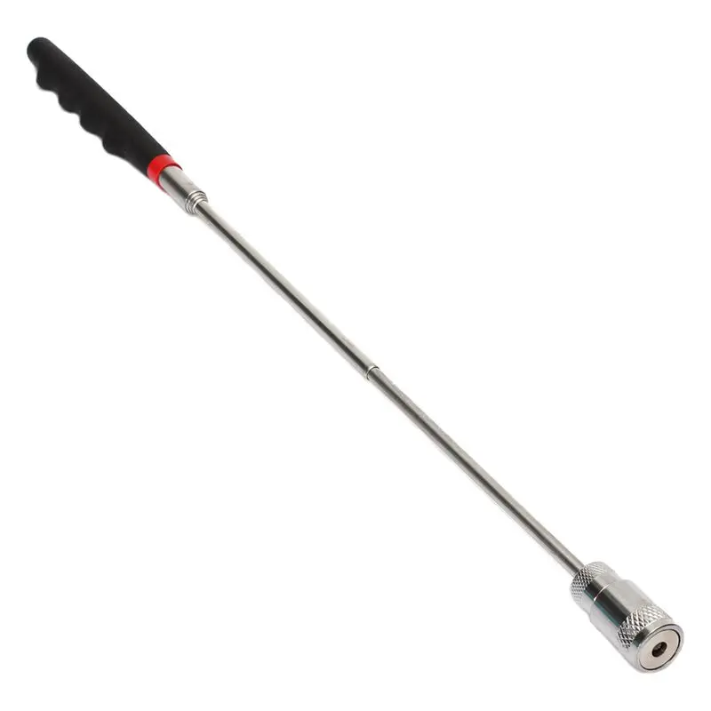 31" LED Lamp Magnet Telescopic Retractable Stem Catch Tools Black