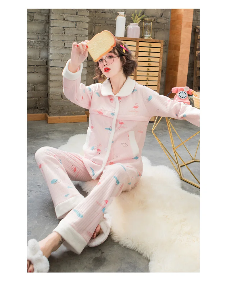 Algodão dos Desenhos Pijamas para Grávidas Animados Impresso Algodão Pçs - Sets Maternidade Enfermagem Pijamas Gravidez Homewear 100% 2 16 Cheap Cápsulas de dormir