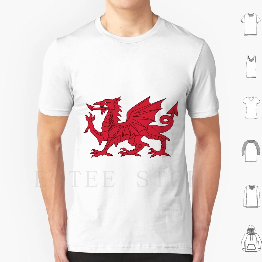 Welsh Dragon T Shirt Diy Big Size 100% Cotton Dragon Spectra Spectrum Cymru Regno Unito Cymru Am Byth Blaenburg Gwent Bridgend