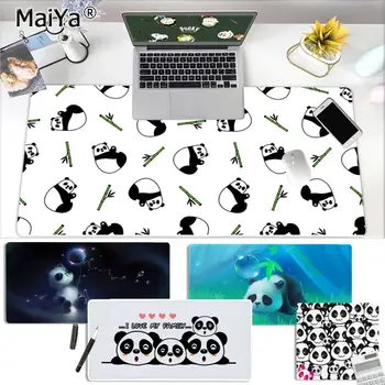 

Maiya New Design Cute Baby Panda Cartoon Large Mouse pad PC Computer mat Free Shipping Large Mouse Pad Keyboards Mat