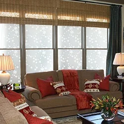 Snowflake Pattern Window Film Static Cling Privacy Protection Heat Control Removable Decoration For Window Door Table Cabinet