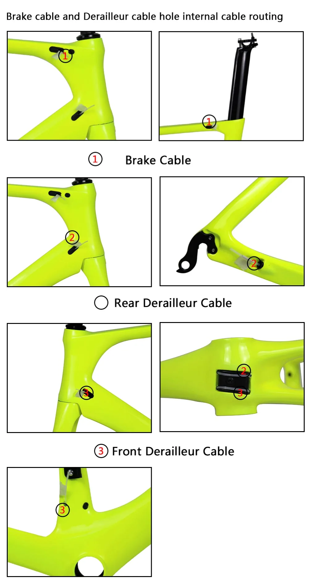 Cheap Spcycle Aero Full Carbon Road Bike Frame Toray T1000 Carbon Road Bicycle Frameset BB86 Compatible DI2 and Machinery 50/53/56cm 6