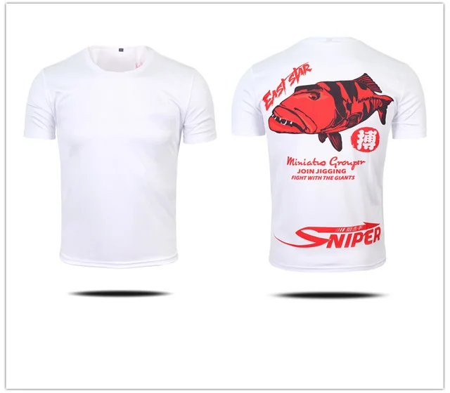 Одежда для рыбалки, летняя футболка, дышащая, анти-пот, Спортивная, быстросохнущая, футболка, анти-УФ, мужская, для велоспорта, рыбалки, футболка - Color: White 3